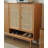 62.99" Brown Rectangular Solid Wood Shoe Storage