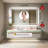 35.5" x 60" Large LED Bathroom Mirror for Double Vanity, Bluetooth Speaker, Smart Time & Date Display, Anti-Fog, 3-Color Dimmable-1516984027