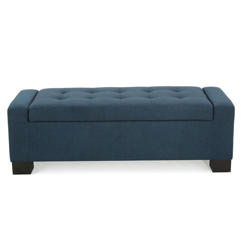 Modern Blue With Waffle Pattern And Extra Storage Space Comfortable Surface Area, Navy Blue