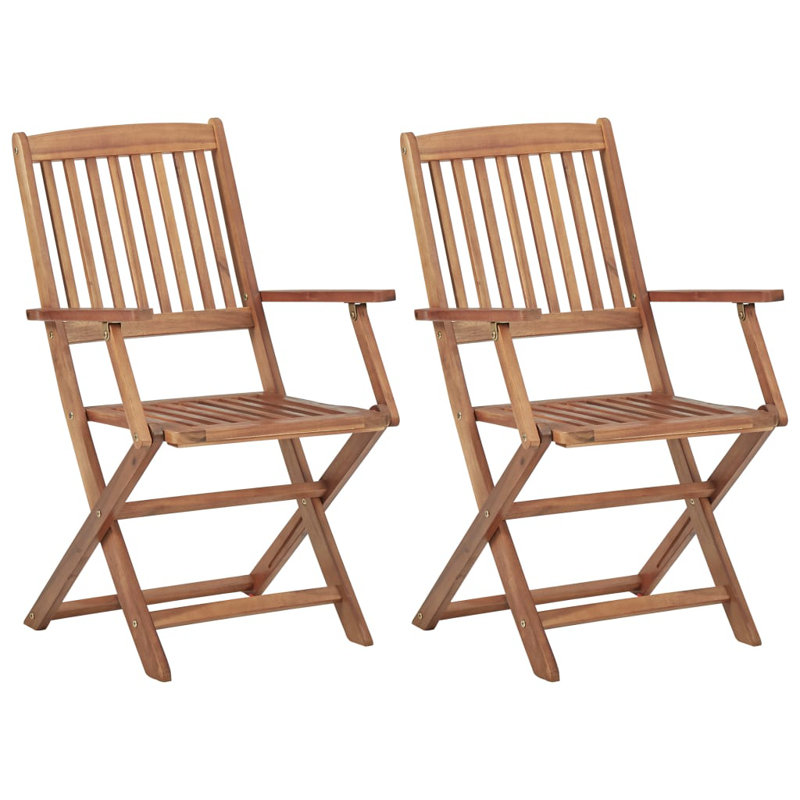 Ryde Folding Patio Dining Side Chair, Brown