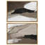 Forme Mid-Century «Minimalist Terrain Brown Abstract Rustic Shapes», 2 pièces-100136313-100136314