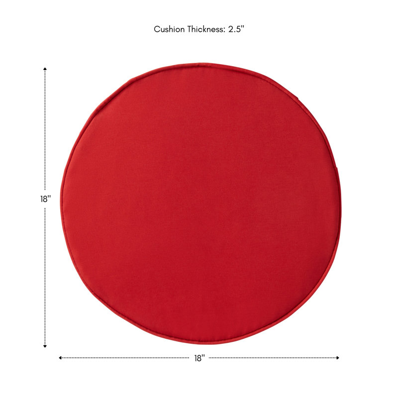 Outdoor Round Dining Chair Seat Pad, Salsa