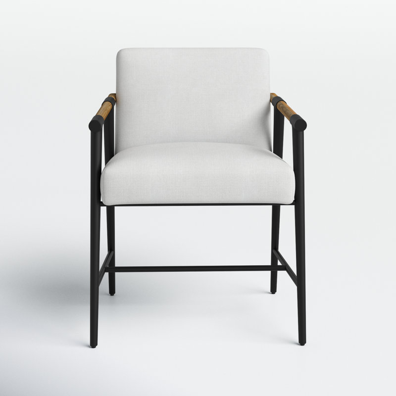 Sorine 19.7'' H Upholstered Ash Armchair, White