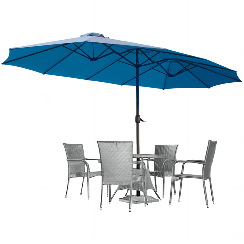 Crosspointe 180'' Rectangular Market Umbrella, Blue