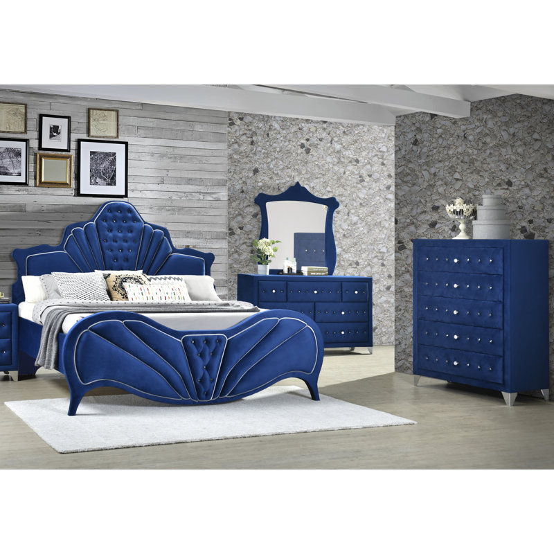 Commode à 5 tiroirs E 41,6 po, Bleu