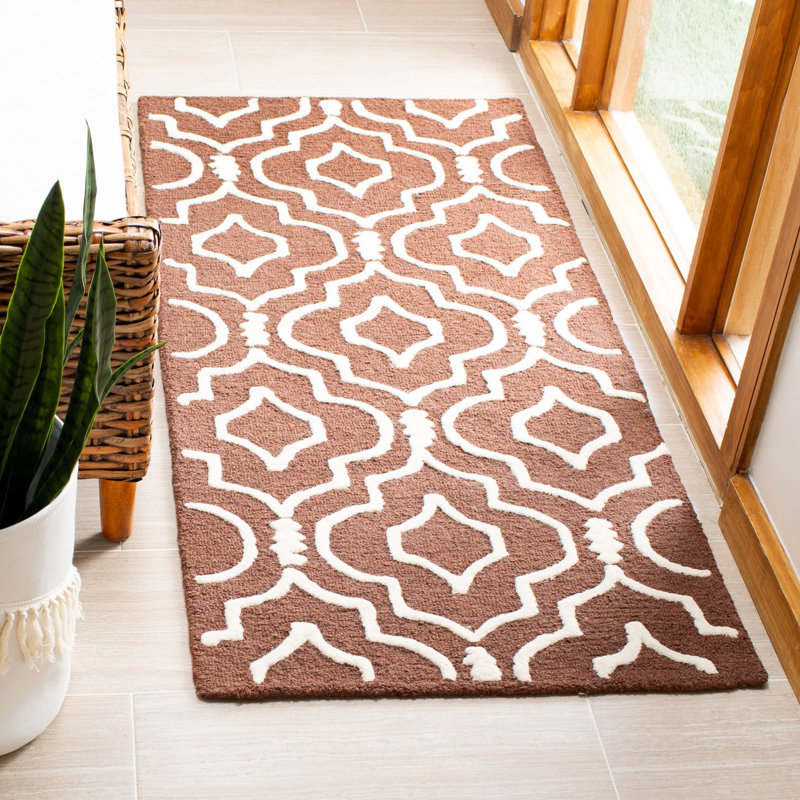 Cambridge Hand Tufted Wool Geometric Rug, Runner 2'6" x 6'