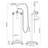 3 Handle Bathroom Clawfoot Tub Faucet with Diverter-98901823