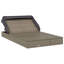 Latitude RunÂ® 2-Person Sunbed With Foldable Roof 83.9"X46.5"X38.2" Poly Rattan-981957893-987438253