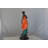 Young Lady In Orange Bronze Statue - Size: 7"L X 26"W X 25"H.