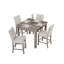 Fort 5-Piece Farmhouse Dining Table Set, Counter Height Dinette Set for 4