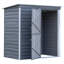 Remise de rangement d'extérieur en acier de 6 x 4 pi Shed-in-a-Box, gris anthracite galvanisé
