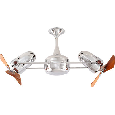 36" Duplo-Dinamico 3 - Blade Caged Ceiling Fan with Wall Control