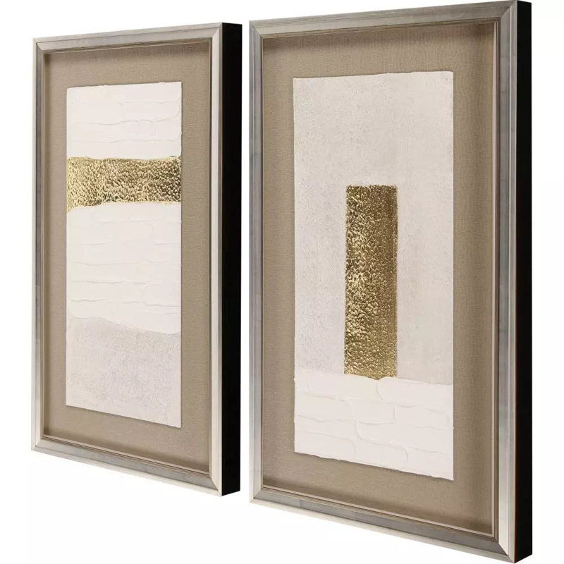 Blanco Pluma III S / 2, encadré sur papier, 2 pièces par Art textuel