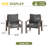 Outdoor Aluminum Sofa Patio Armchair with Cushions(Set of 2)-76892667