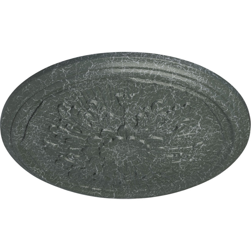 Médaillon de plafond Endurathane Medea, DO 16 1/2 po x P 1 1/2 po (convient aux auvents jusqu'à 5 1/2 po), fini blanc perle peint à la main