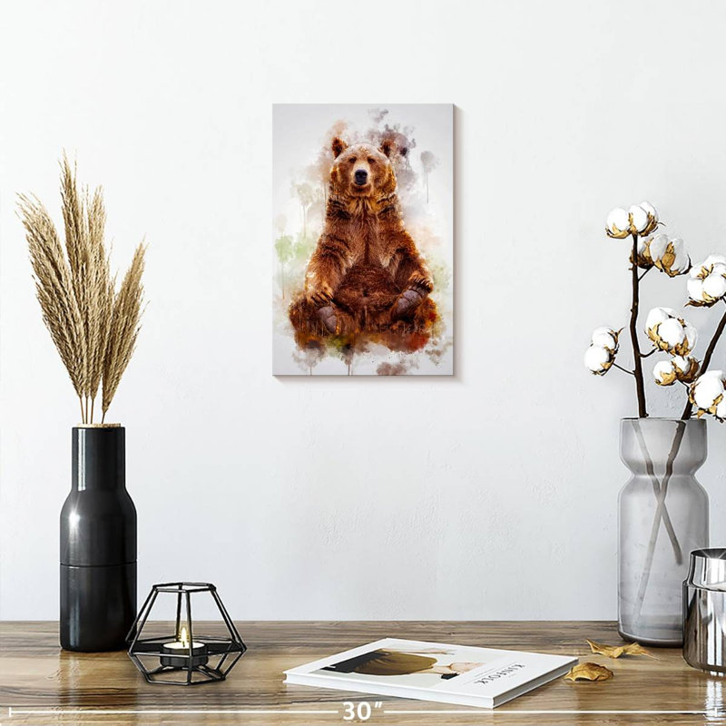 Brampt Brown Bear Sitting, 12" H x 8" W