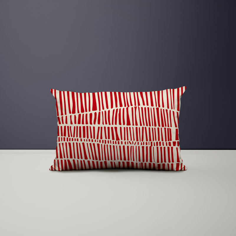 Housse et insert de coussin rectangulaire intérieur / extérieur en mélange de polyester / polyester Ikom, Rouge