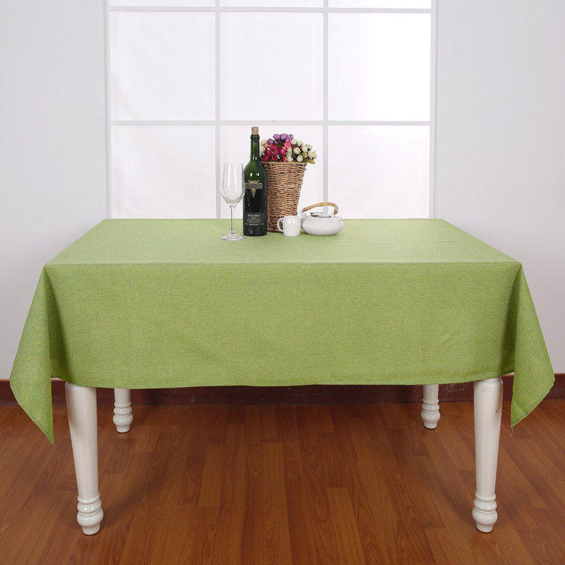 Wrinkle Resistant Waterproof Linen Look Tablecloth, Navy Blue, 72" L x 54" W