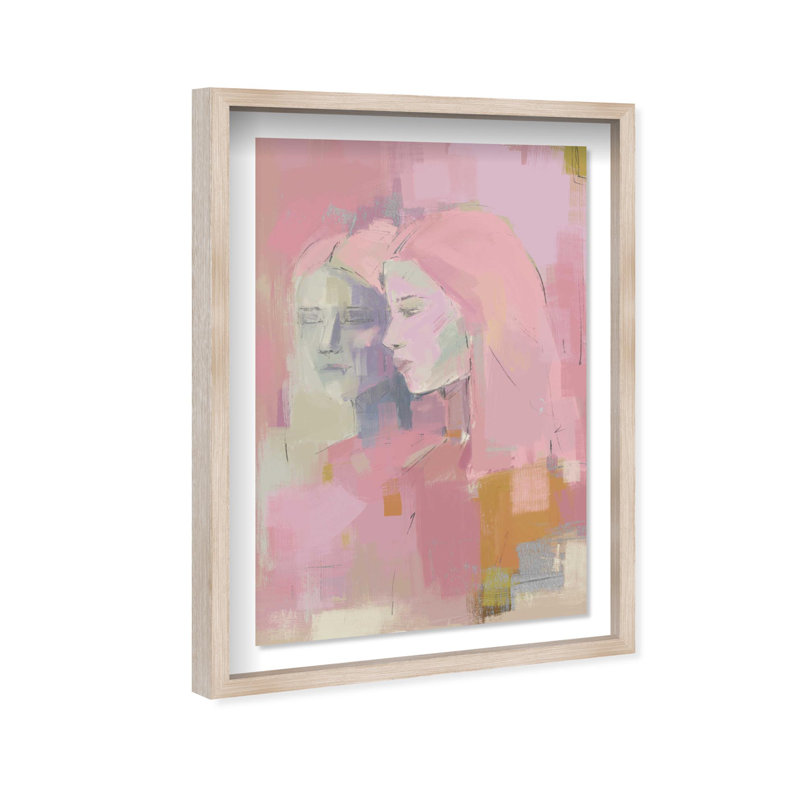 Oliver Gal Reflections Abstract Portrait - Luxury Shadowbox Framed Wall Art, 56" H x 38" W, Cream