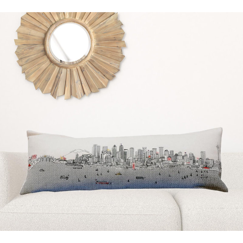 Coussin lombaire 14 "x 35" Seattle, 14 po x 45 po, Crème