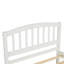 Structure de lit simple avec lit gigogne en bois, blanc