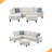 Rivet-Trimmed L-Shaped Sofa-1687280108