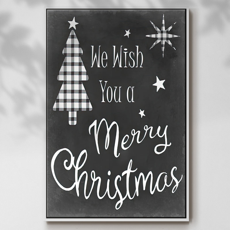 " We Wish ", 25" H x 17" W x 1.5" D, White Framed