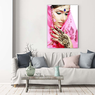 Indian Woman - Wrapped Canvas Print