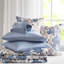 Édredon 100% avec draps, microfibre respirante simple à motif floral bleu
