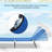 Folding Chaise Lounge Pool Chair, Patio Sun Tanning Chair, Outdoor Lounge Chair With 5-Positions Reclining Back, Oxford Fabric Seat For Beach, Yard, Patio, Blue-1072515446