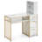 Trea 42.5'' Vanity Makeup Desk with Open Shelves and Drawers, Manicure Desk with Metal Frame