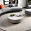 Table basse circulaire en pierre micro-cristalline