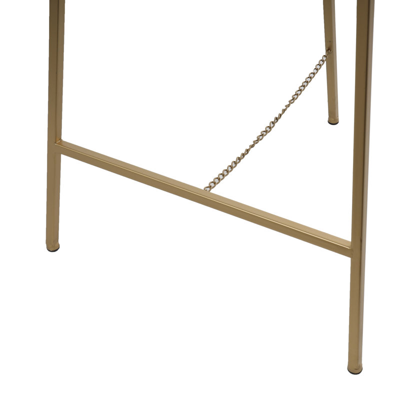 Metal Tall Adjustable 3 Tier Display Gold Easel with Circular Ring Top, 66" H x 21.50" W x  21.50" D