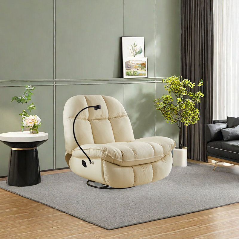 Fauteuil inclinable Thavy, Beige