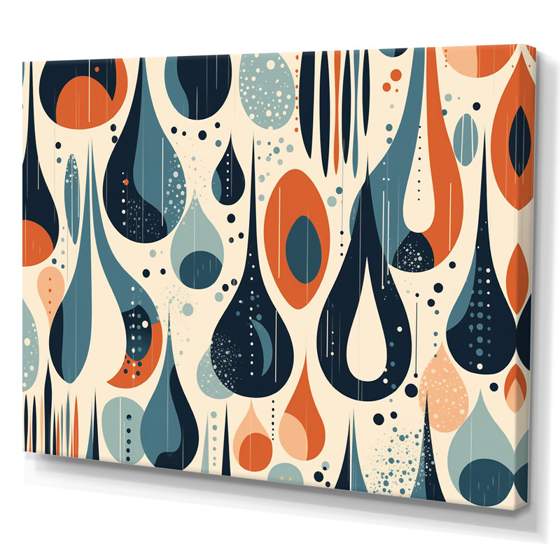 «Orange Orange Midcentury Balance II», reproduction sur toile, H 12 po x l 20 po x P 1 po, Toile tendue