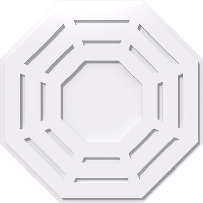 24"OD x 9 1/2"C x 1"P Westin Architectural Grade PVC Contemporary Ceiling Medallion