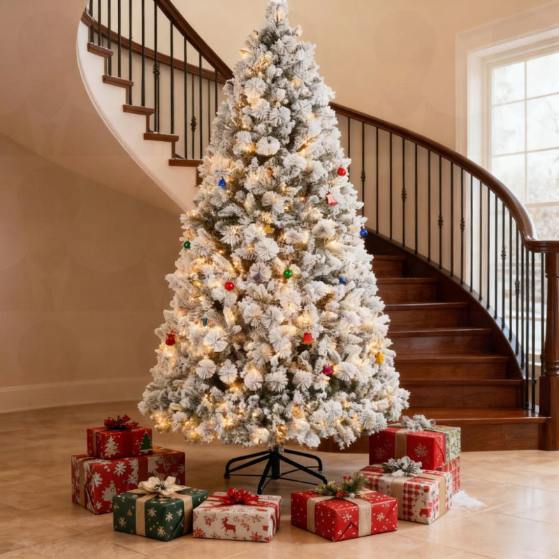 Flocked Artificial Christmas Tree