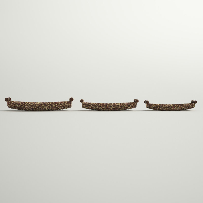 Coastal Charm Seagrass Oval Storage Basket with Metal Handles