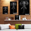 «Portrait d'un éléphant d'Afrique en noir et blanc, photographie d'art mural éléphant-29548079