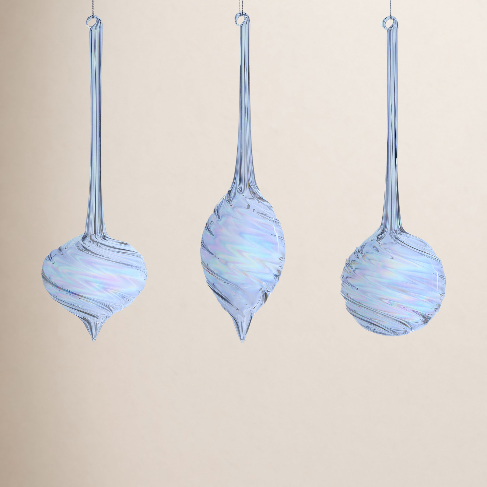 10" Glass Finial Ornament