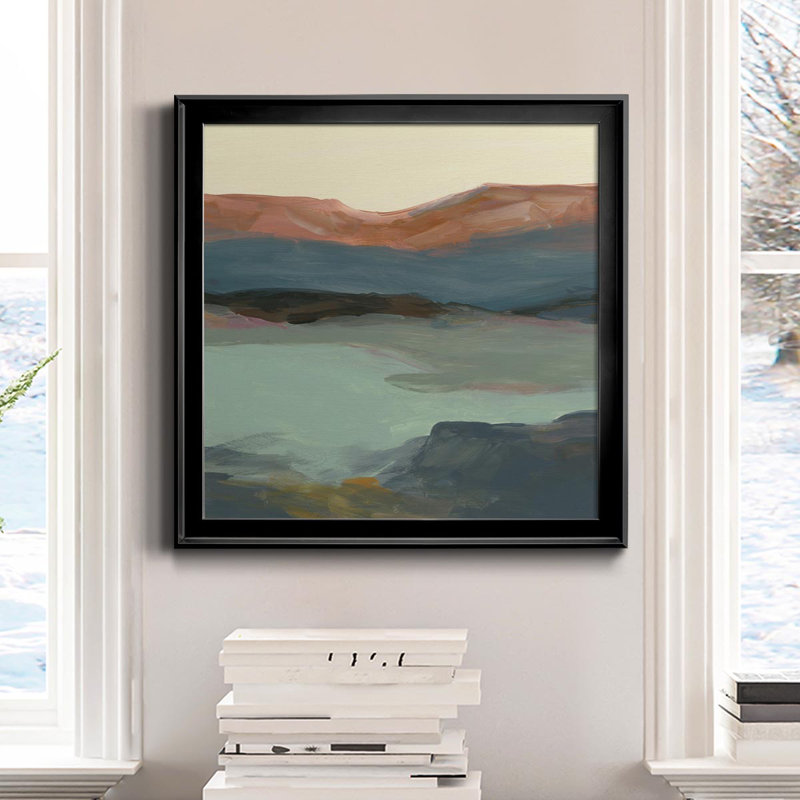 "Rolling Bluff", art textuel sur toile, H 34,5 po x l 34,5 po x P 1,5 po, Toile noire