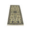 Tapis noir / brun en laine noué à la main de conception unique 2 pi 2 po x 4 pi 6 po années 2000 Shalon