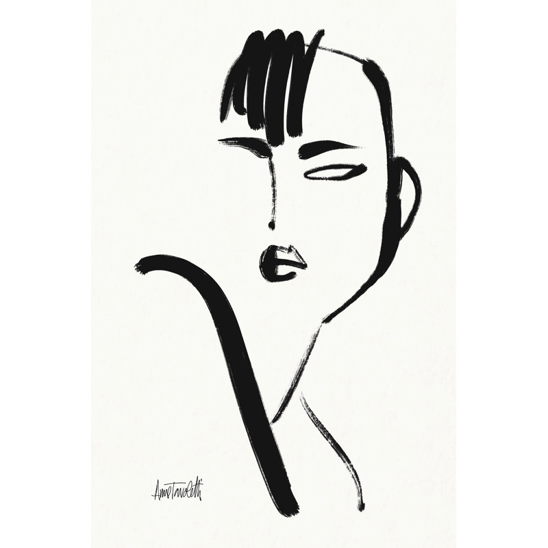 Brush Portrait I by Anne Tavoletti - Wrapped Canvas Print, 76cm H x 51cm W