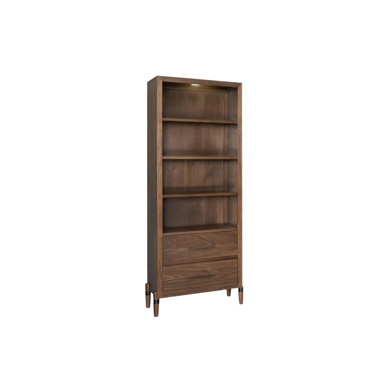 Bibliothèque Tranquility, assemblage minimal requis, finition noyer