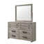 Commode rustique à six tiroirs avec poignées en métal Rustic Charm