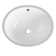 DeerValley Symmetry 18" X 15" Oval Vitreous China Undermount Bathroom Sink with Overflow