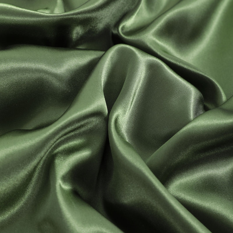 Satin Pillowcases With Envelope Closure, Split King Pillowcase, Olive Green