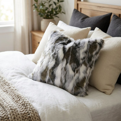 Tibet Fox Handmade Faux Throw Pillow