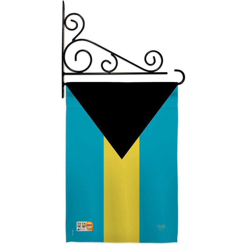 Polyester à 2 faces 19 x 13 po bahamas ensemble de drapeaux