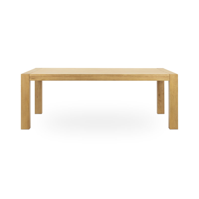 Table de salle à manger en bois massif Block, Naturel